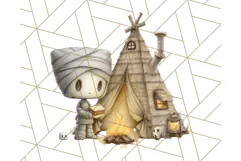 Midnight Monster Camp Out Clipart PNG, Halloween Png Product Image 3