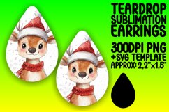 Trendy Teardrop Earrings Template for Crafts , Christmas Wat Product Image 1