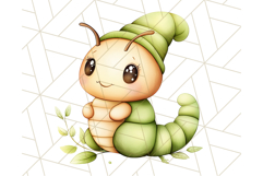 Cute Caterpillar Clipart PNG, Spring Bug Illustrations Product Image 3