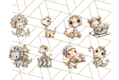 Christmas Dinosaur Party Png, Dino Clipart PNG Product Image 7