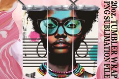 Radiant Beauty: Stripe Pattern Tumbler Wrap, 20oz Product Image 1