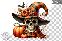 Halloween Skull Sublimation - Clipart PNG Design Product Image 1
