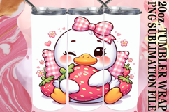 Whimsical views 20oz tumbler wrap, Cute Goose Product Image 1