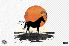 Summer Rustic Horses Clipart Product Image 1
