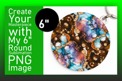 Bright Round Design Keychain Template , Abstract Pattern Product Image 1