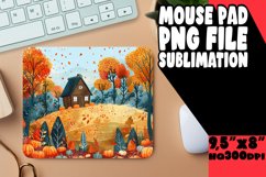 Fall Landscape Watercolor Mouse Pad Design Product Image 1