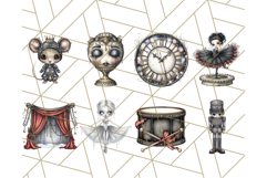 Dark Nutcracker Clipart Gothic Holiday Ballet PNG, Christmas Product Image 7