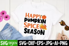 Happy Pumpkin Spice Season SVG Cut File,Fall SVG Cut File Product Image 2