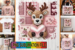 Unique TOTE BAG Magic PNG, Valenines Animals Product Image 1