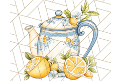 Mediterranean Cottagecore Kitchen PNG Clipart with Lemons Product Image 3