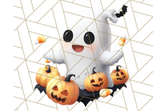 Cute Halloween Ghost Clipart PNG, Ghost and Friends Holiday Product Image 3