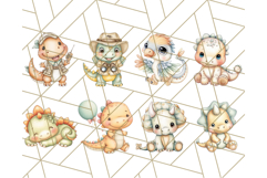 Cute Cartoon Dinosaur Clipart PNG, Prehistoric Animals PNG Product Image 7