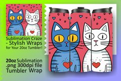 Feline Friends Fiesta: Sublimation Tumblers Galore Product Image 1