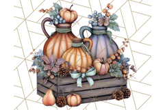 Fall Market Stall Clipart PNG, Rustic Autumn Clip Art Product Image 3