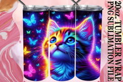 Enchanted reflections 20oz tumbler wrap, Cat Product Image 1