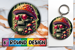 Joyful Car Coaster Round Design, Skull Product Image 1