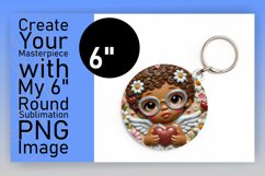 Artistic Round Design Sublimation PNG , 3D Cupid Product Image 1