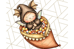 Halloween Fairy Clipart PNG, Spooky Cute Character Art Product Image 3