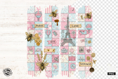 Paris Summer Travel Brushstrokes Clipart Product Image 1