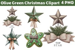 Olive Green Christmas Clipart Product Image 1