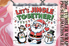 Joyful Colors 20oz tumbler wrap, Funny Santa Product Image 1