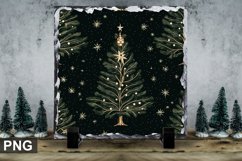Christmas Tree Square Sublimation Slate Design Product Image 1