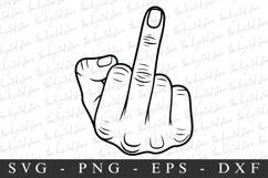 Middle Finger| SVG Cut files | Cricut Product Image 1