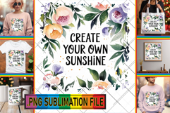 VIBRANT TSHIRT Designs PNG, Flower Quote Product Image 1