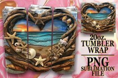 Summer Garden Tumbler Sublimation - 3D Heart Frame Product Image 1