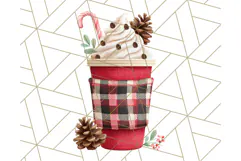Christmas Coffee Mugs Clipart PNG Festive Cups Product Image 3