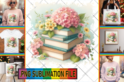 Dazzling PNG Art for TSHIRTS, Book and flower Product Image 1