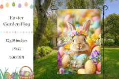 Easter Eggs Garden Flag, Easter Garden Flag Template Product Image 1