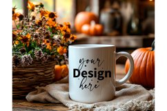 Thanksgiving 11oz white blank Coffee Mug Mockup Product Image 1