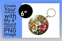 Playful Round Design for Keychains , Flower Product Image 1