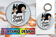 Joyful Circle Keychains Design, Easter Animals Product Image 1