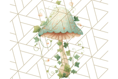 Dreamy Patterned Mushroom Clipart PNG, Forest Elements Png Product Image 3