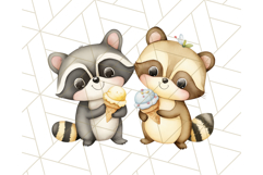 Spring Animal Ice Cream Clipart, Cute Pastel Animal PNG Product Image 3