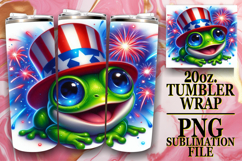 Joyful Whispers 20oz tumbler wrap, USA Animals Product Image 1