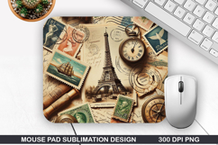 Vintage Mouse Pad Sublimation PNG Design - Mouse Pad PNG Product Image 1