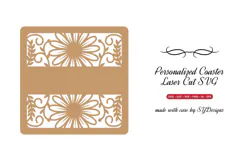 Personalized Coaster SVG | Laser Cut Split Drink Mat Product Image 2