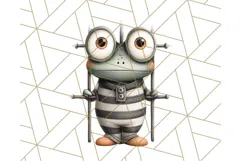 Cute Animals in Jail Clipart PNG, Funny Prisoner Critters Product Image 3