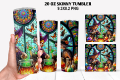 Skinny Tumbler 20oz Wrap Design,Halloween Tumbler PNG Design Product Image 1