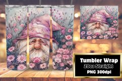 Summer Bloom Gnome Mouse Tumbler Wrap 20oz Product Image 1