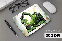 Pushin’ My Luck Funny Mouse Pad PNG Sublimation Design Product Image 1