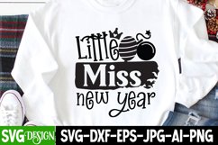 Little Miss New Year SVG Cut File , New Year SVG Cut File Product Image 2