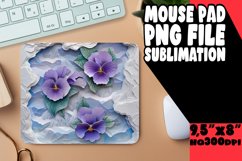 3D Flower in Hole Sublimation for Mouse Pad PNG Product Image 1