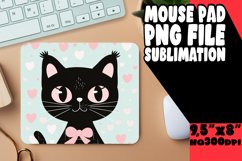 Charming Watercolor Kitten Mouse Pad PNG Product Image 1