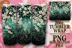 Glittery Floral Leopard Tumbler Wrap - Sublime Product Image 1
