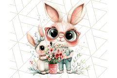Cute Spring Bunny Clipart Adorable Easter Rabbit PNG Product Image 3
