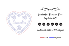 Oktoberfest Bavarian Beer Keychain SVG - Laser Cut File Product Image 2